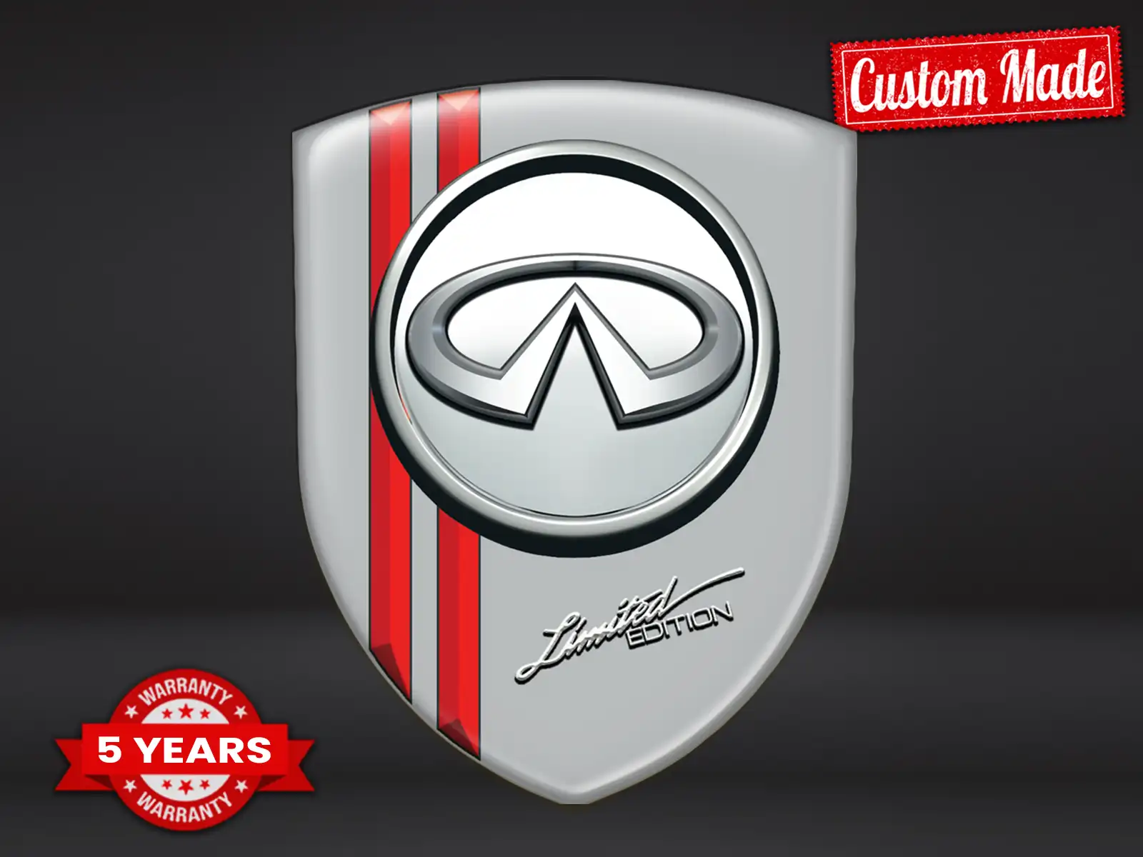 Infiniti Silikon Sticker Premium Design Glänzende Domes